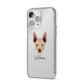Mexican Hairless Personalised iPhone 14 Pro Max Clear Tough Case Silver Angled Image