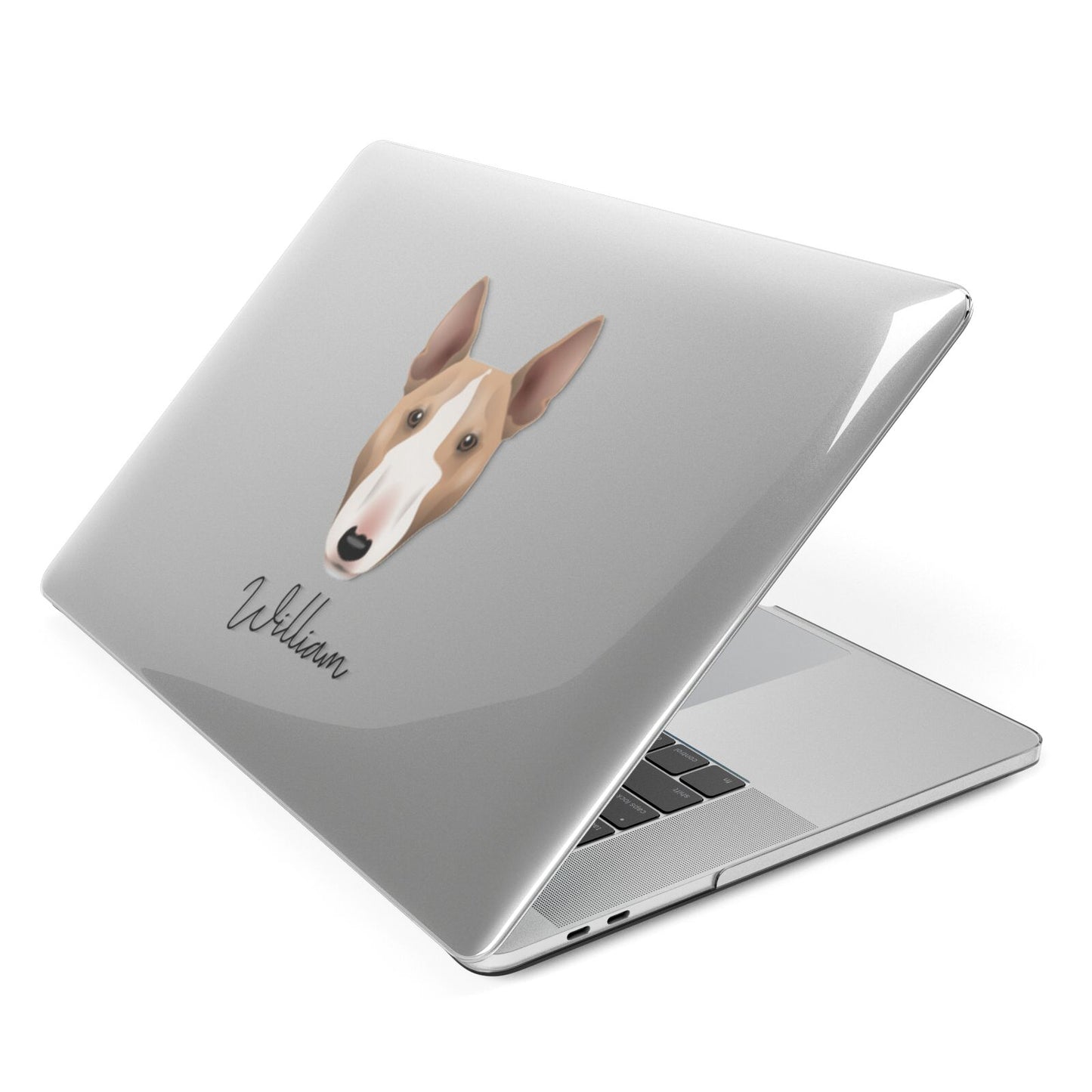 Miniature Bull Terrier Personalised Apple MacBook Case Side View