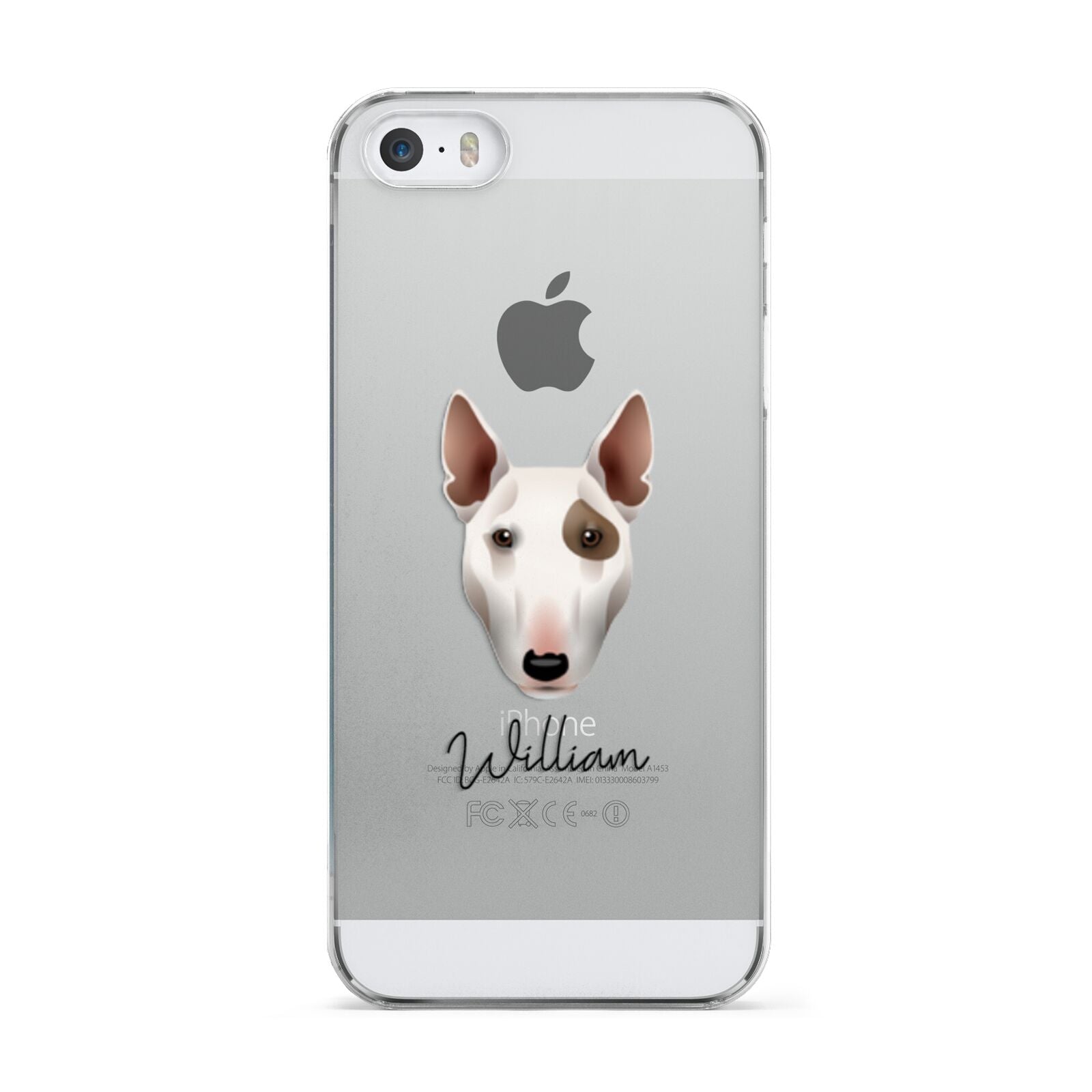 Miniature Bull Terrier Personalised Apple iPhone 5 Case