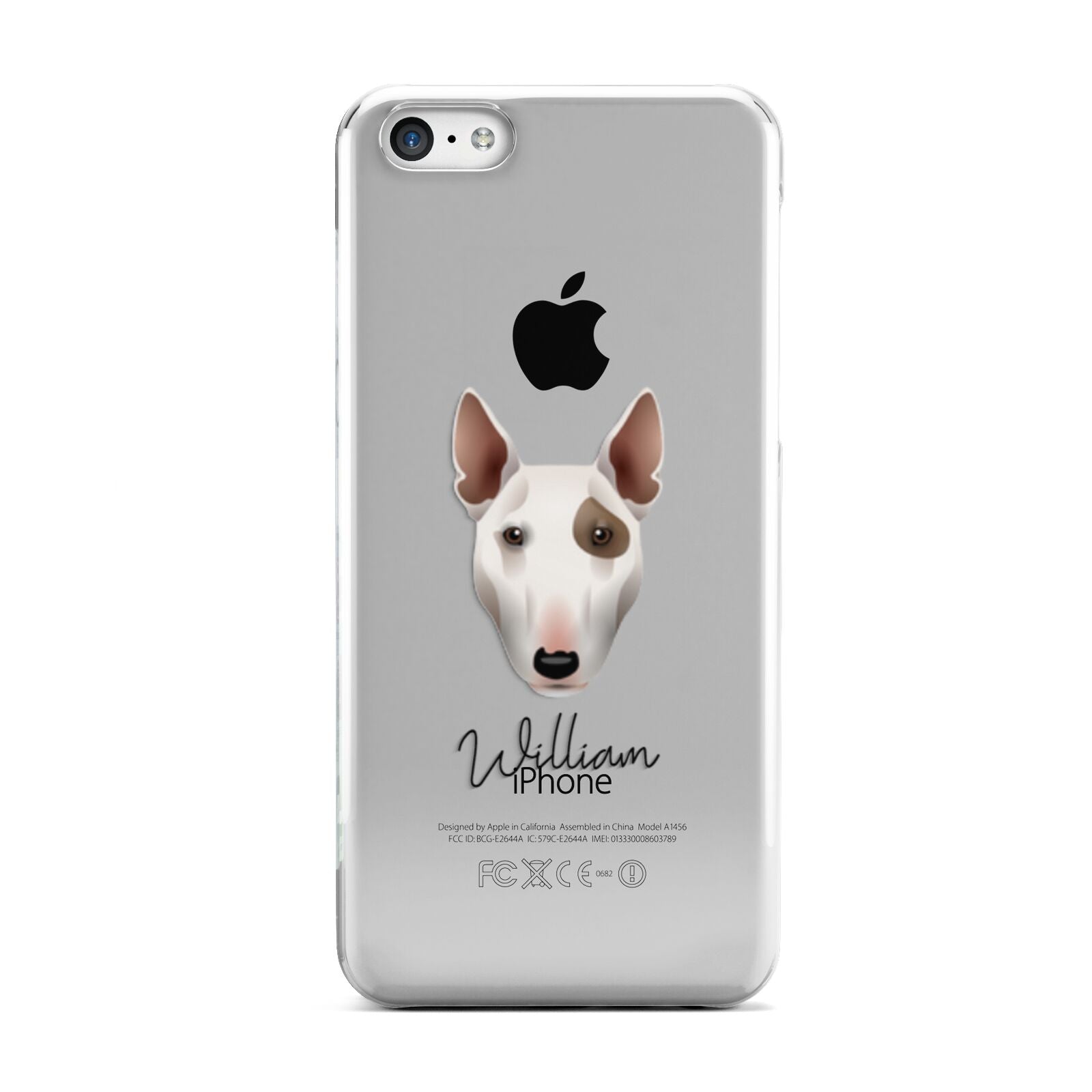 Miniature Bull Terrier Personalised Apple iPhone 5c Case