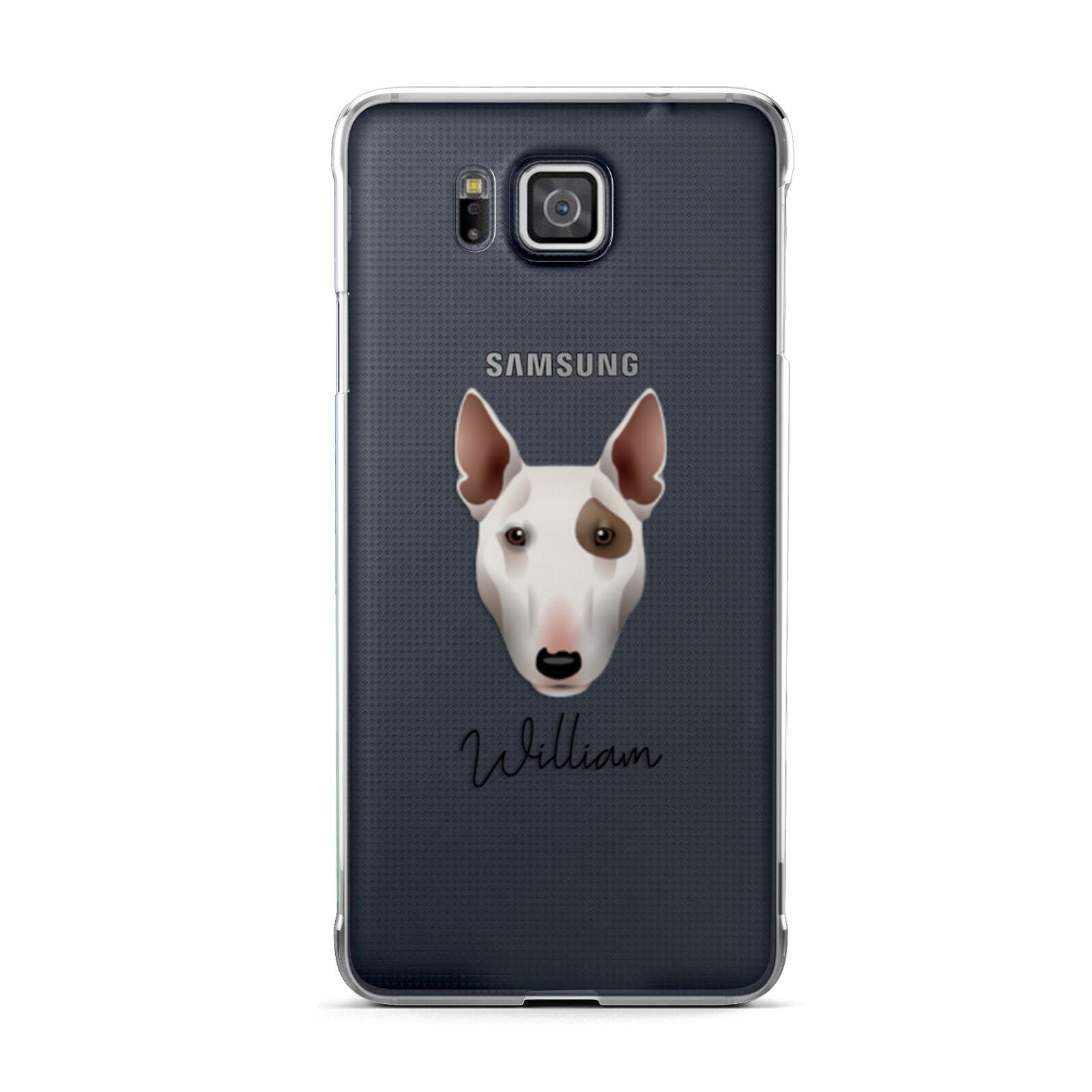 Miniature Bull Terrier Personalised Samsung Galaxy Alpha Case