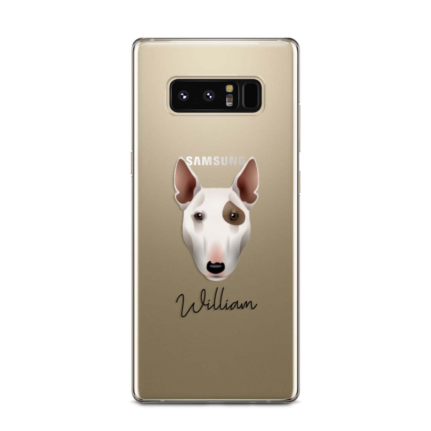 Miniature Bull Terrier Personalised Samsung Galaxy Note 8 Case