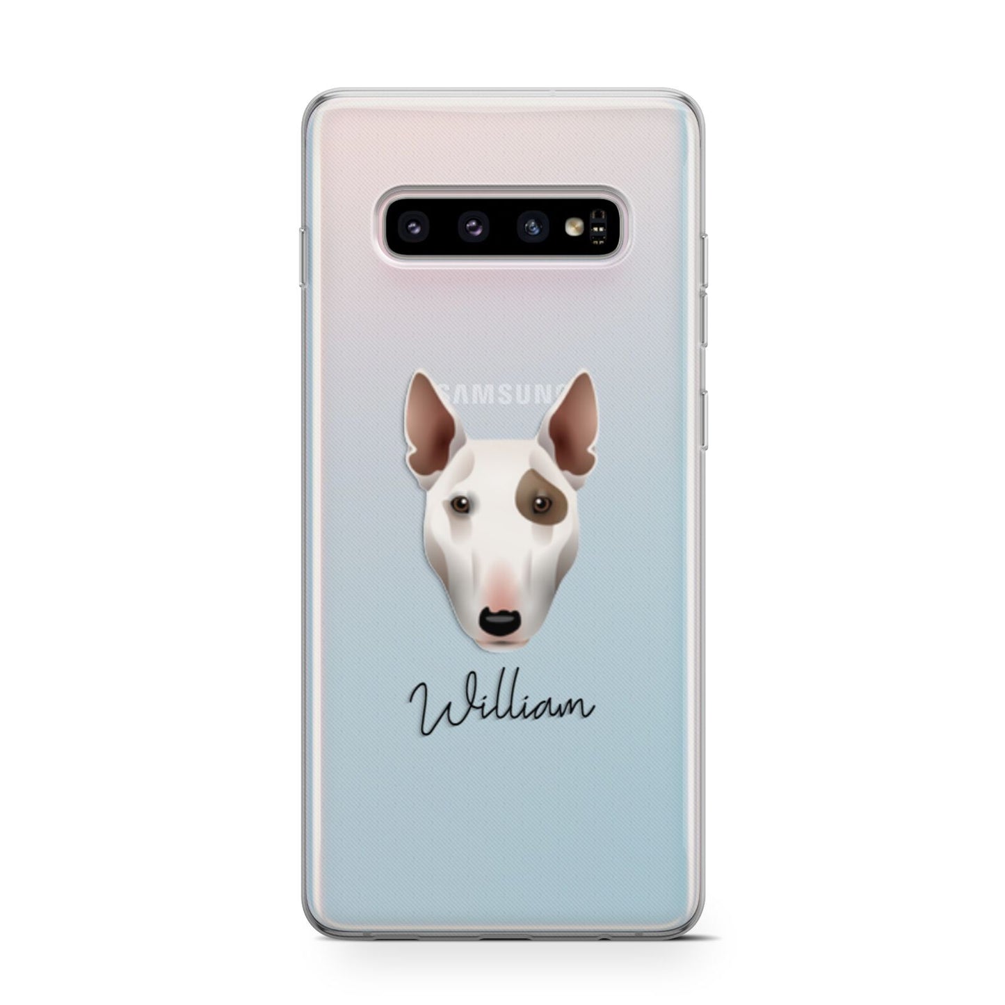 Miniature Bull Terrier Personalised Samsung Galaxy S10 Case