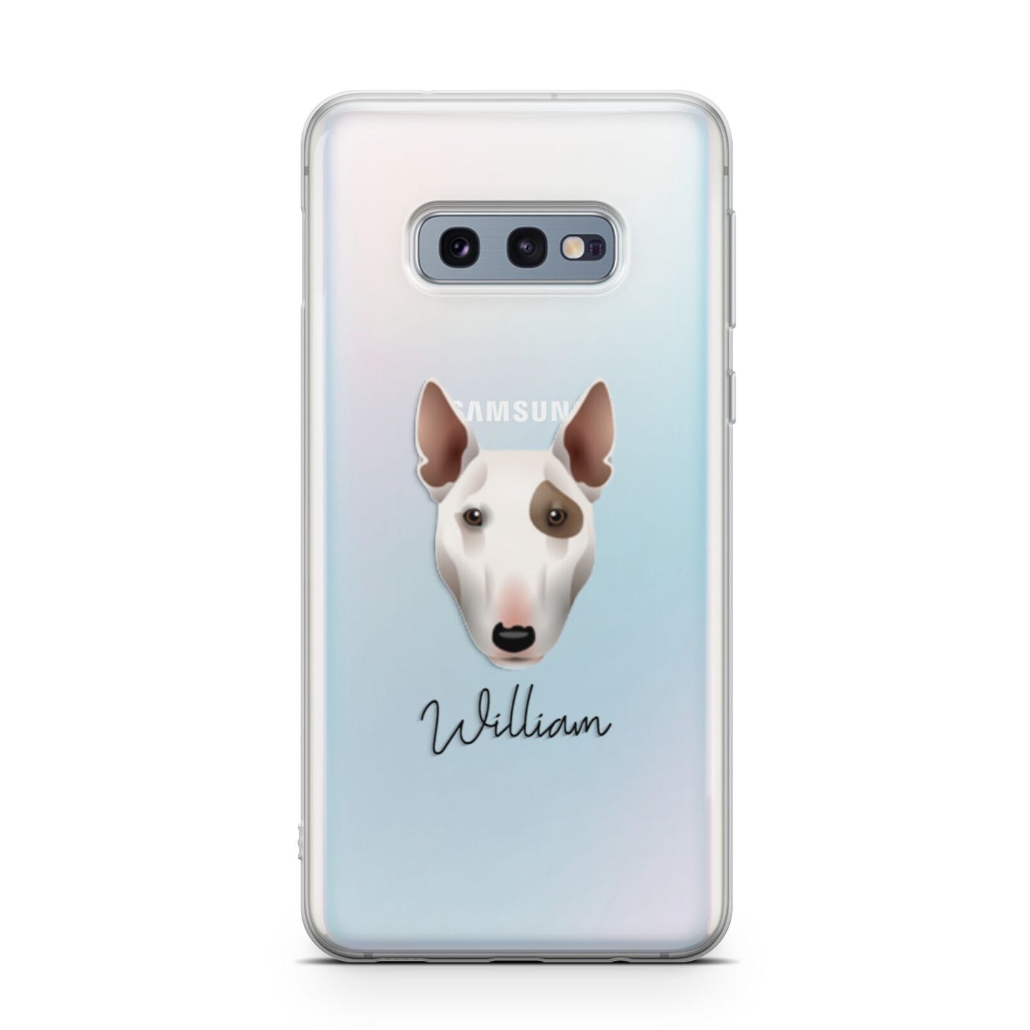 Miniature Bull Terrier Personalised Samsung Galaxy S10E Case