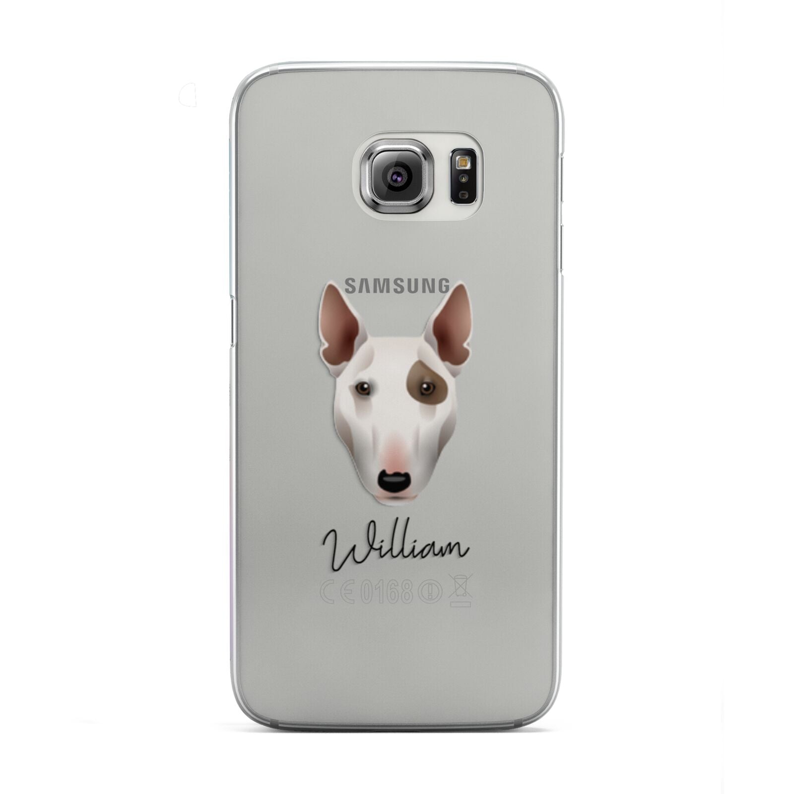 Miniature Bull Terrier Personalised Samsung Galaxy S6 Edge Case