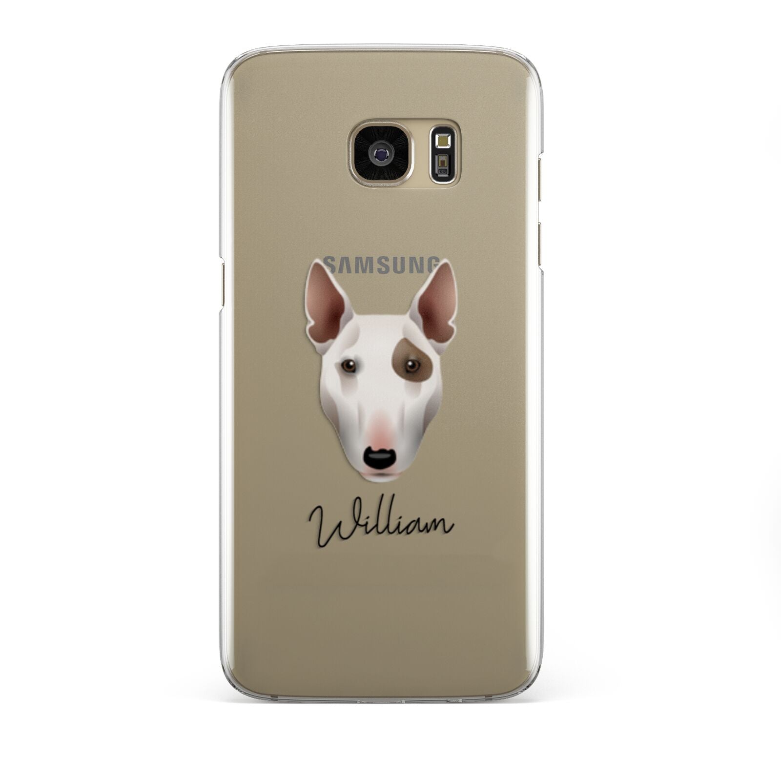 Miniature Bull Terrier Personalised Samsung Galaxy S7 Edge Case