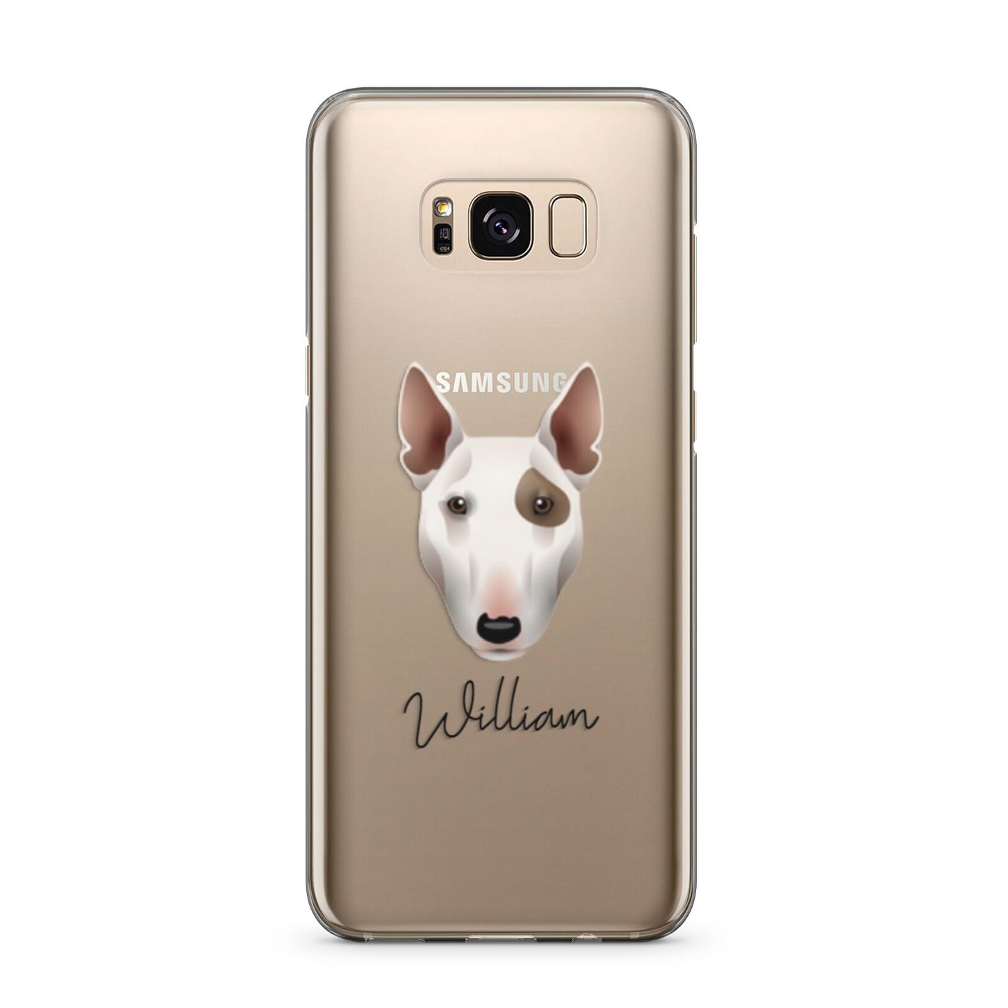 Miniature Bull Terrier Personalised Samsung Galaxy S8 Plus Case