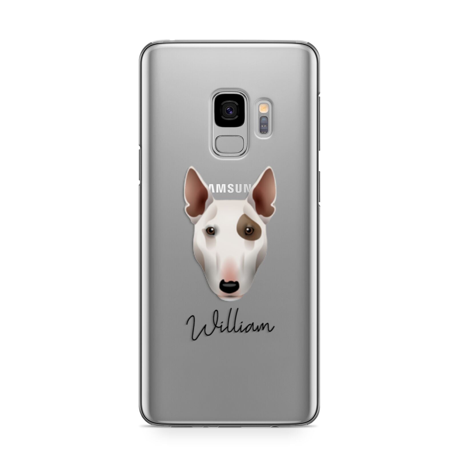 Miniature Bull Terrier Personalised Samsung Galaxy S9 Case