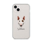 Miniature Bull Terrier Personalised iPhone 14 Plus Clear Tough Case Starlight