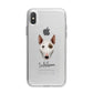 Miniature Bull Terrier Personalised iPhone X Bumper Case on Silver iPhone Alternative Image 1