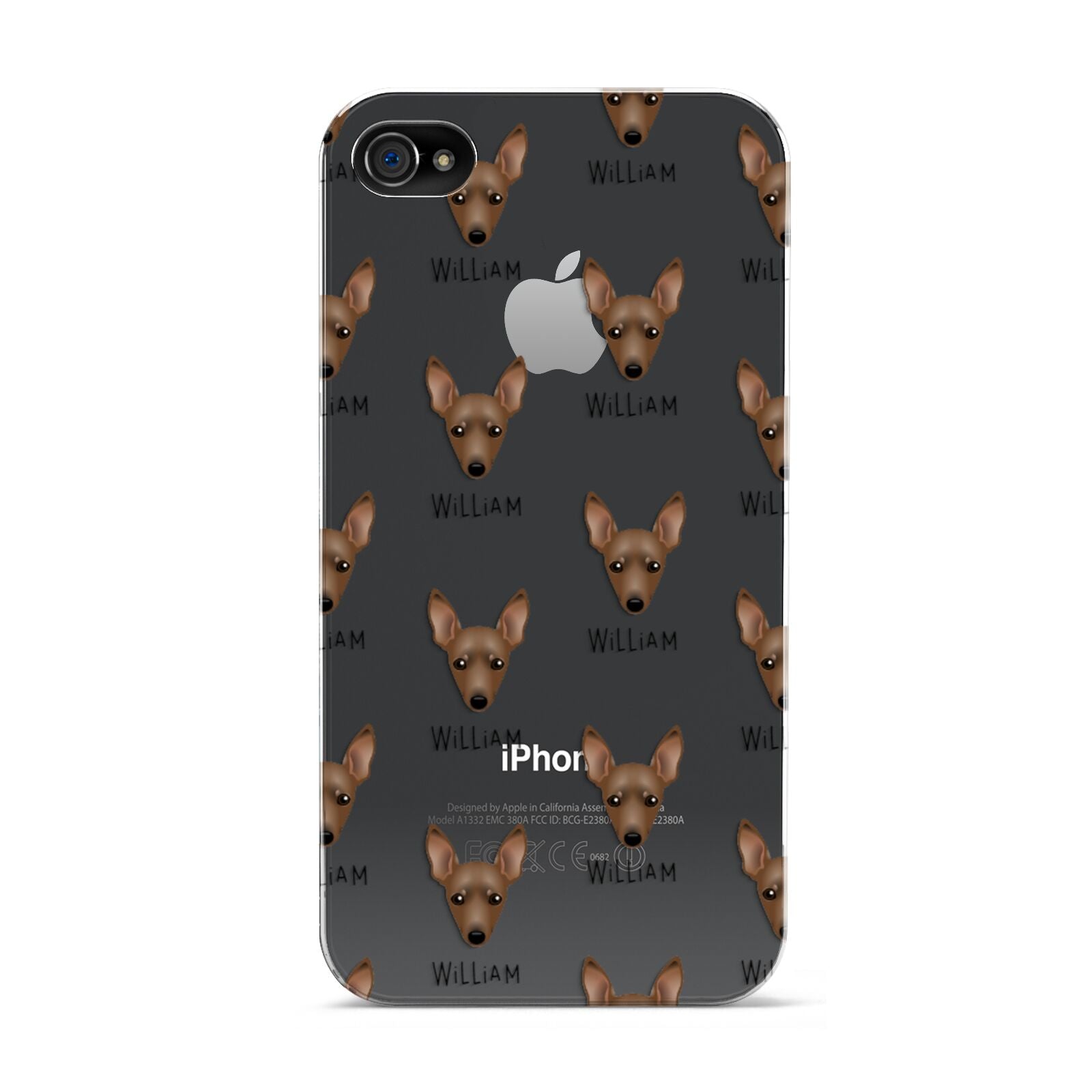 Miniature Pinscher Icon with Name Apple iPhone 4s Case