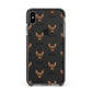 Miniature Pinscher Icon with Name Apple iPhone Xs Max Impact Case Black Edge on Black Phone