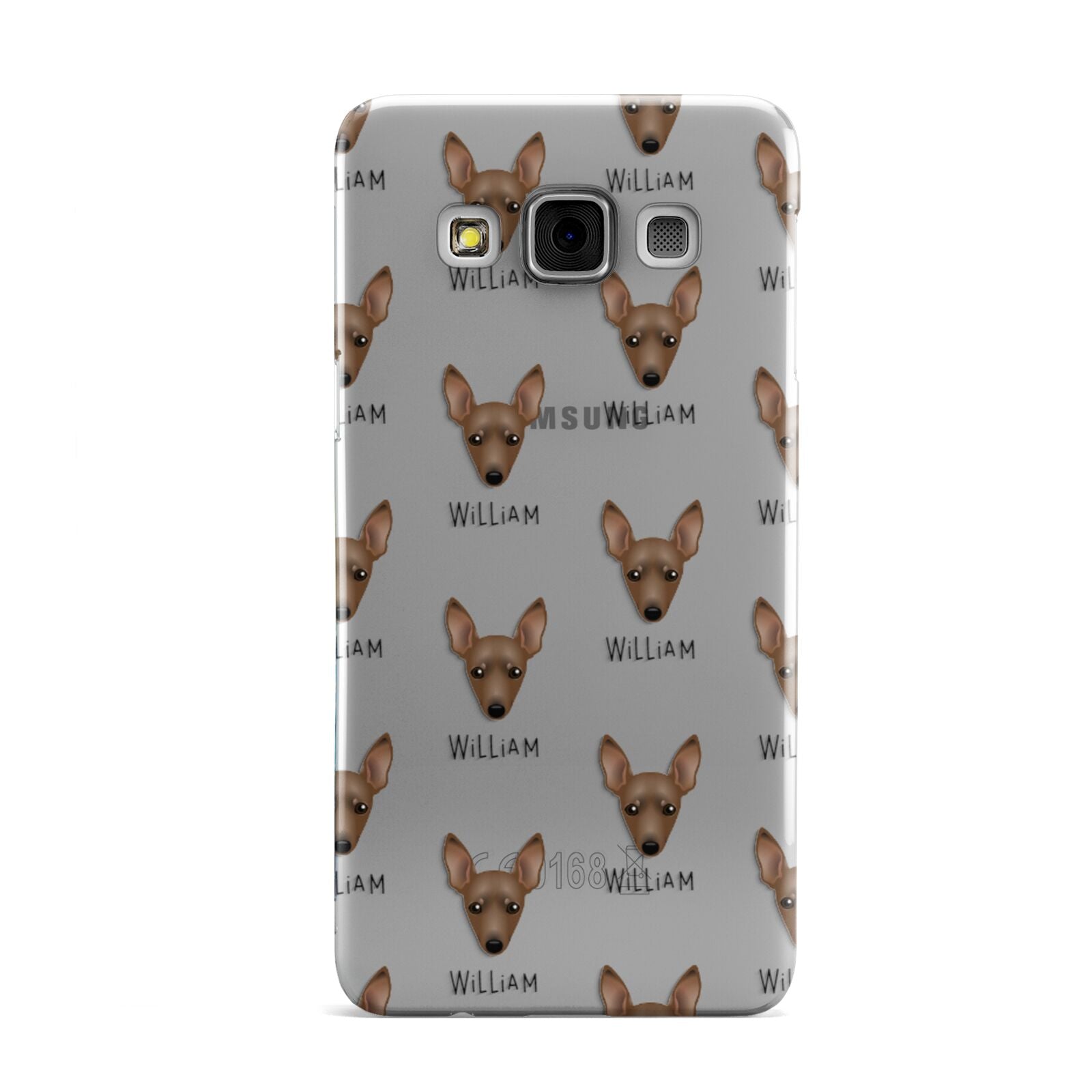 Miniature Pinscher Icon with Name Samsung Galaxy A3 Case