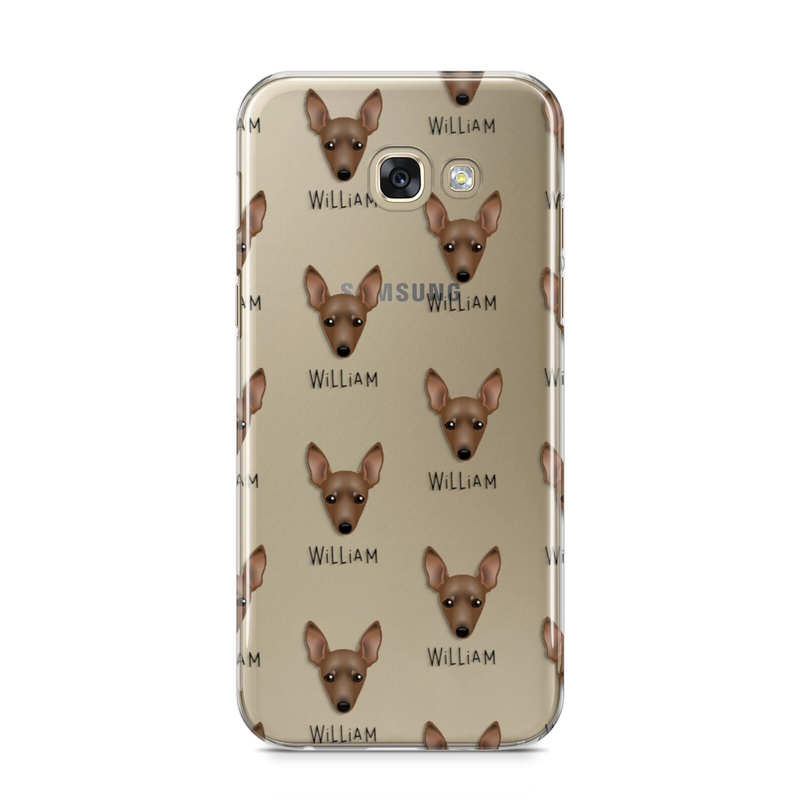 Miniature Pinscher Icon with Name Samsung Galaxy A5 2017 Case on gold phone