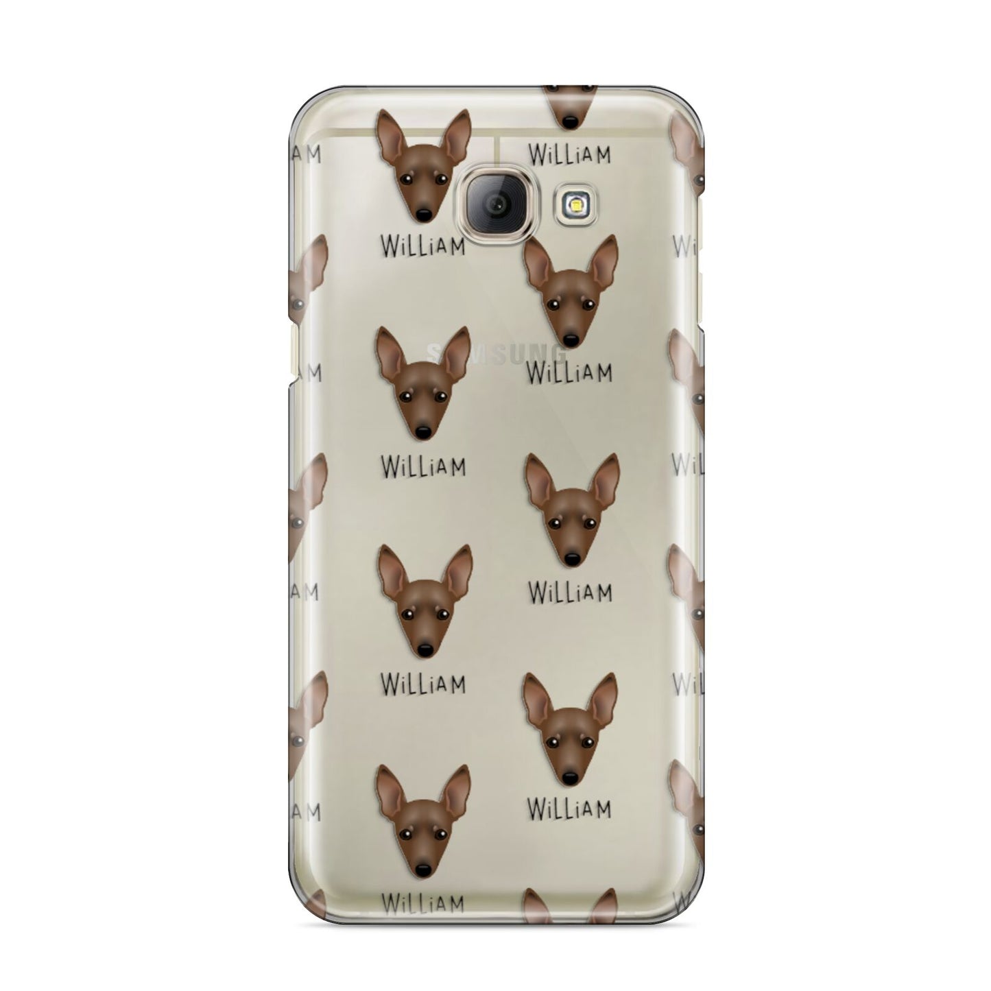 Miniature Pinscher Icon with Name Samsung Galaxy A8 2016 Case