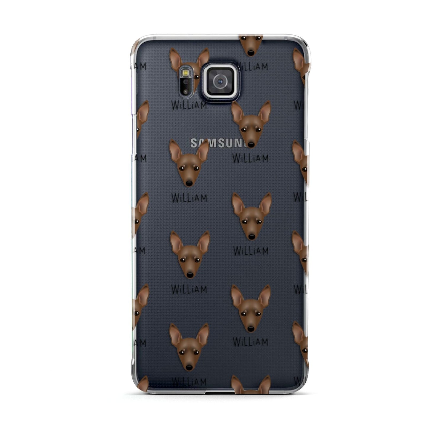 Miniature Pinscher Icon with Name Samsung Galaxy Alpha Case