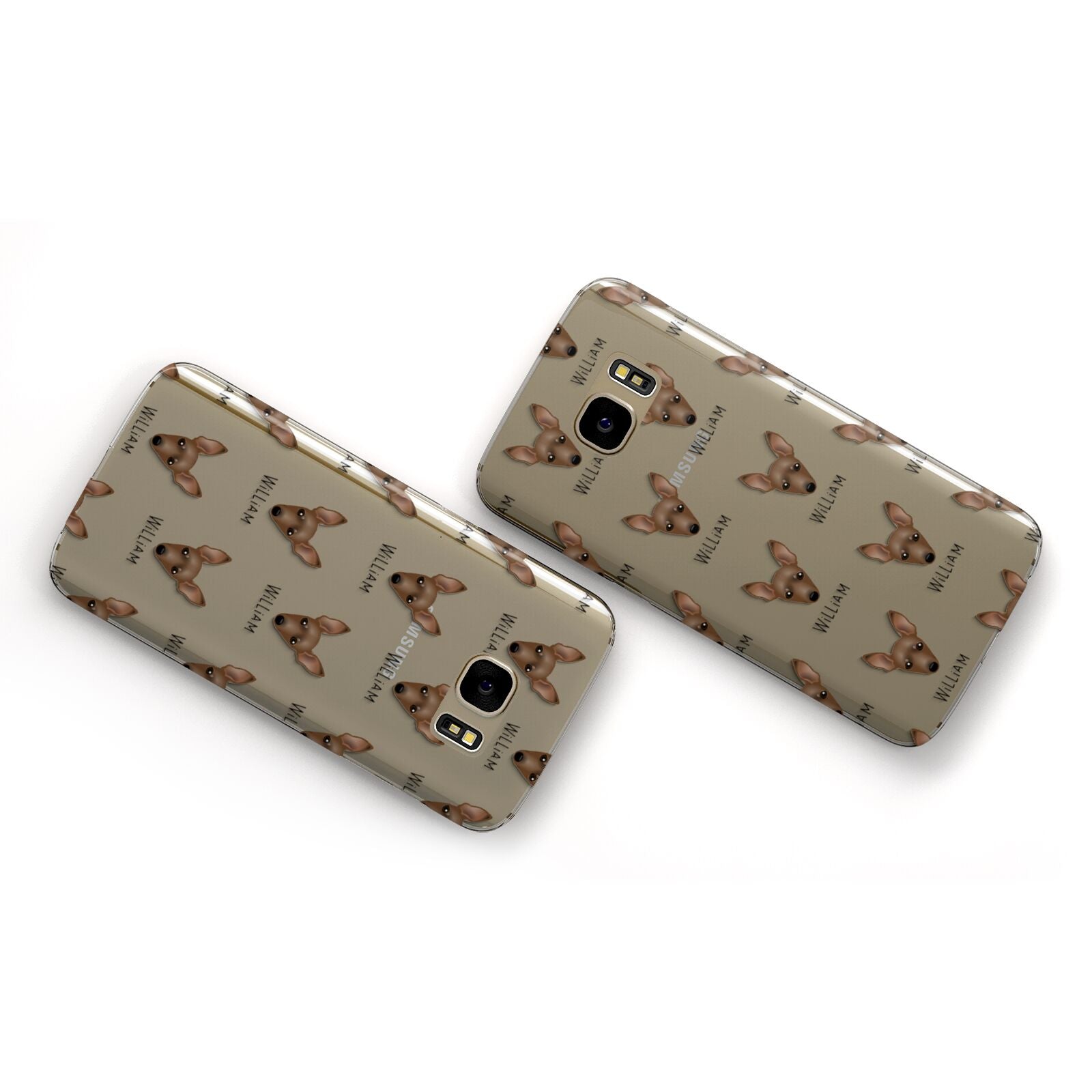 Miniature Pinscher Icon with Name Samsung Galaxy Case Flat Overview