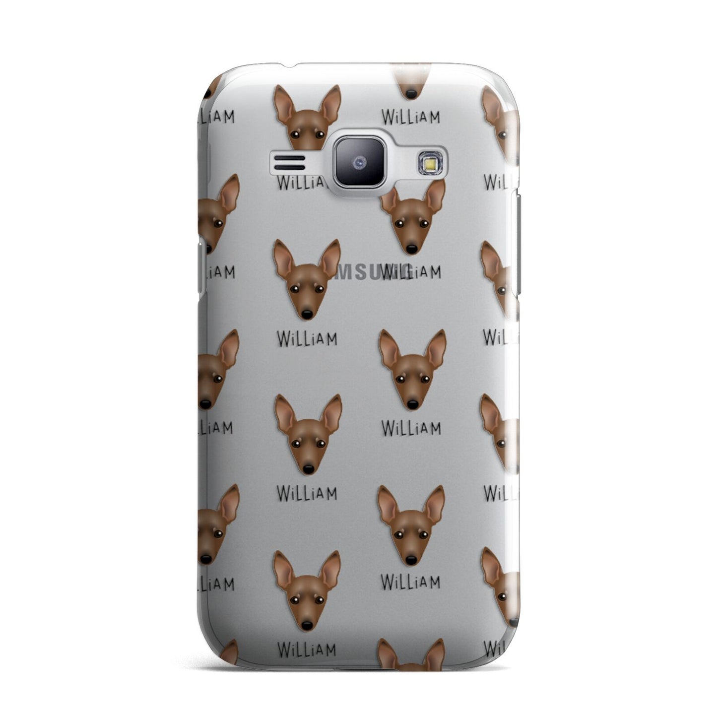 Miniature Pinscher Icon with Name Samsung Galaxy J1 2015 Case