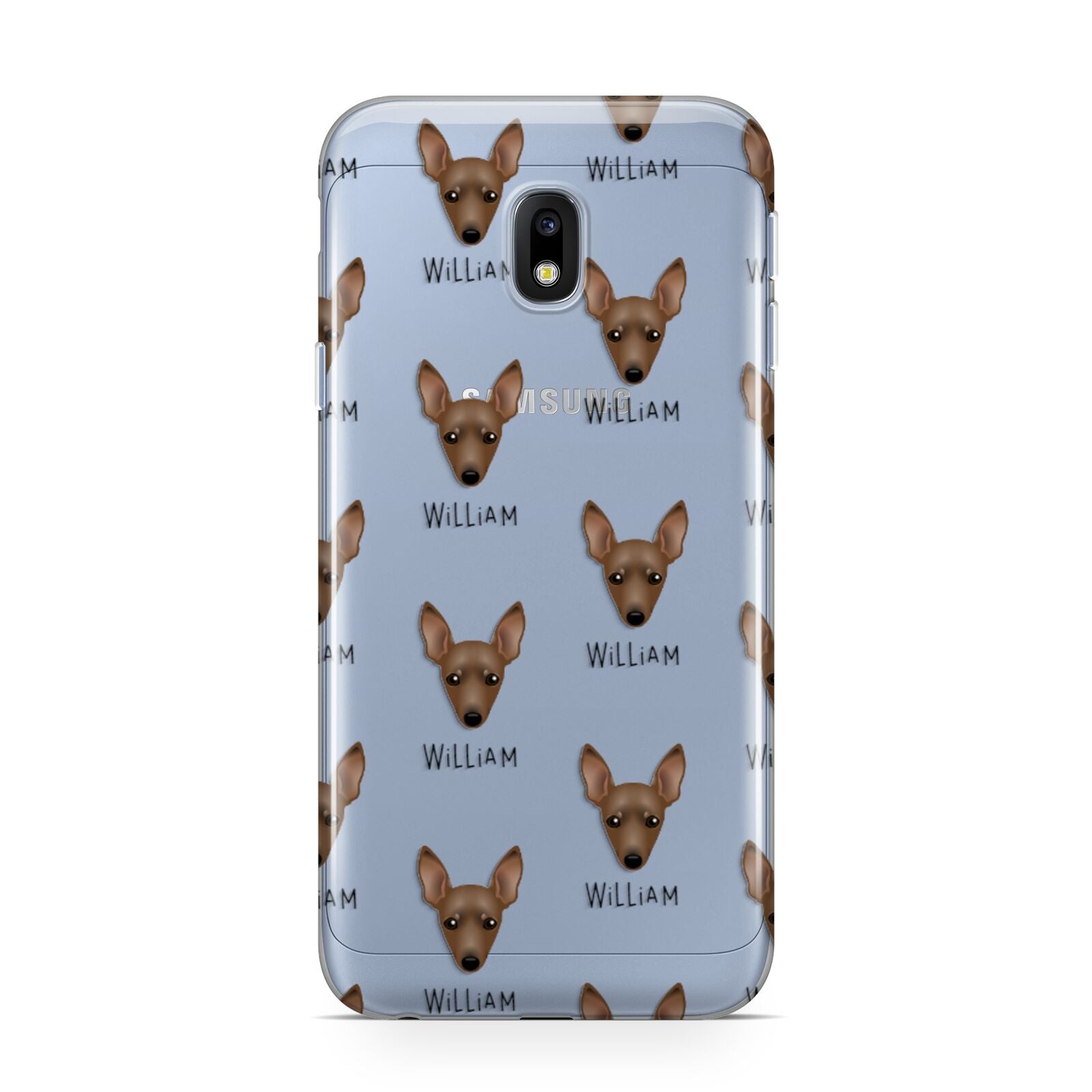 Miniature Pinscher Icon with Name Samsung Galaxy J3 2017 Case