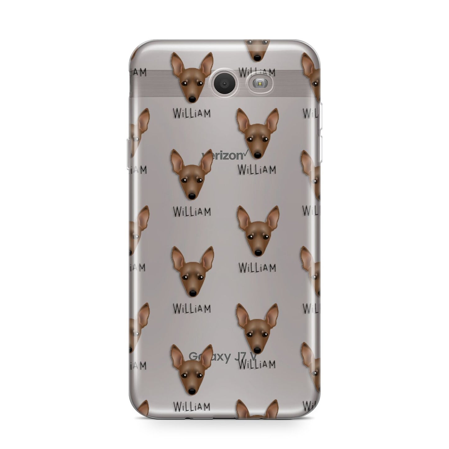 Miniature Pinscher Icon with Name Samsung Galaxy J7 2017 Case