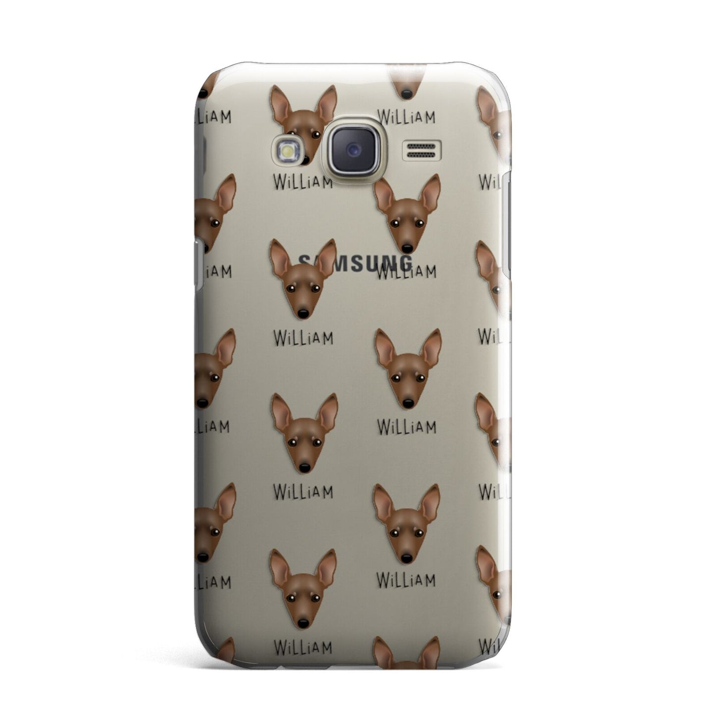 Miniature Pinscher Icon with Name Samsung Galaxy J7 Case