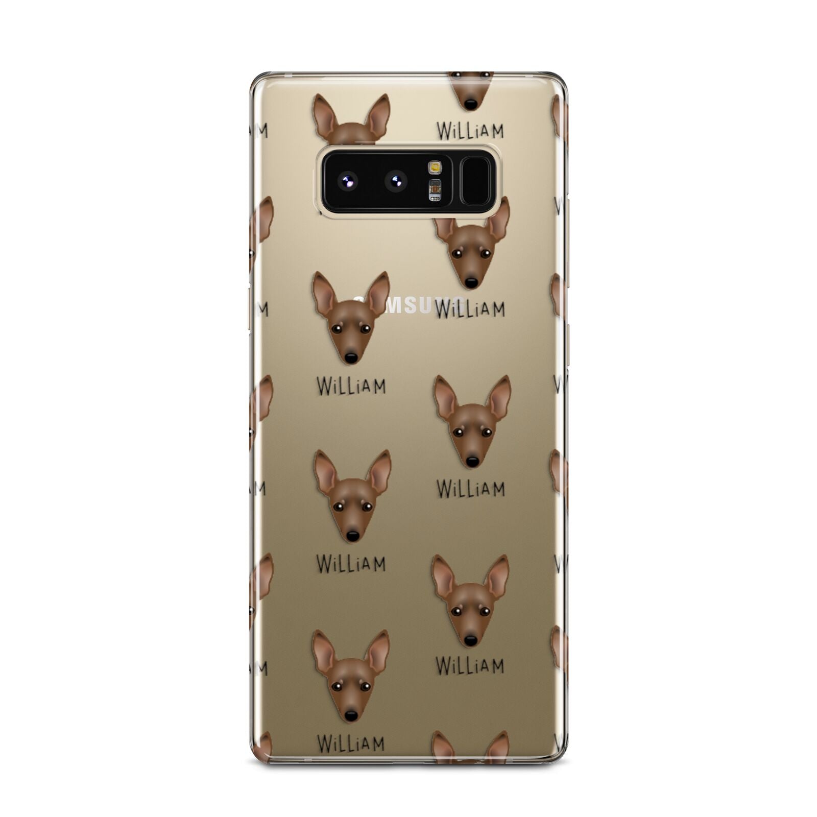 Miniature Pinscher Icon with Name Samsung Galaxy Note 8 Case