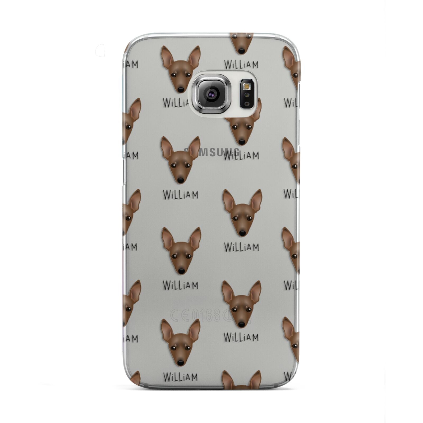 Miniature Pinscher Icon with Name Samsung Galaxy S6 Edge Case