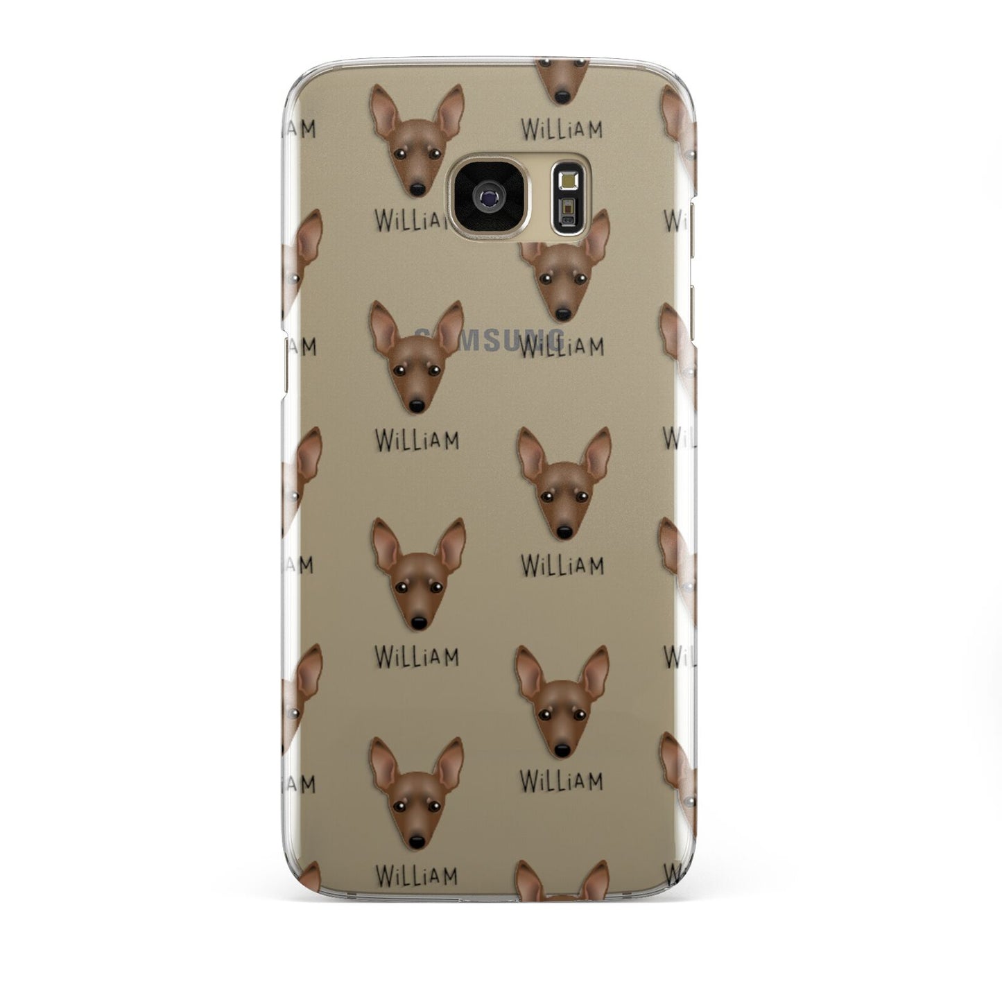 Miniature Pinscher Icon with Name Samsung Galaxy S7 Edge Case