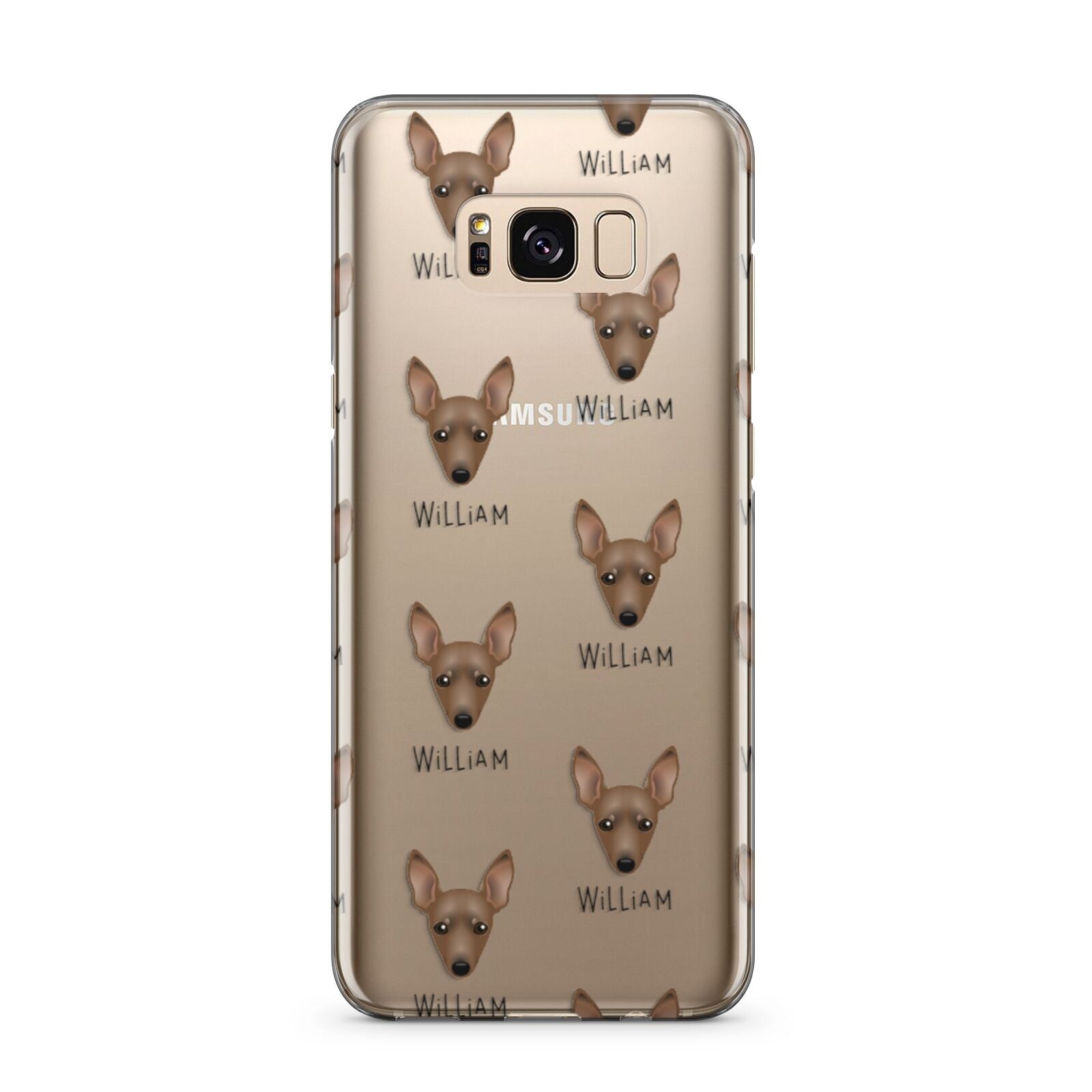 Miniature Pinscher Icon with Name Samsung Galaxy S8 Plus Case