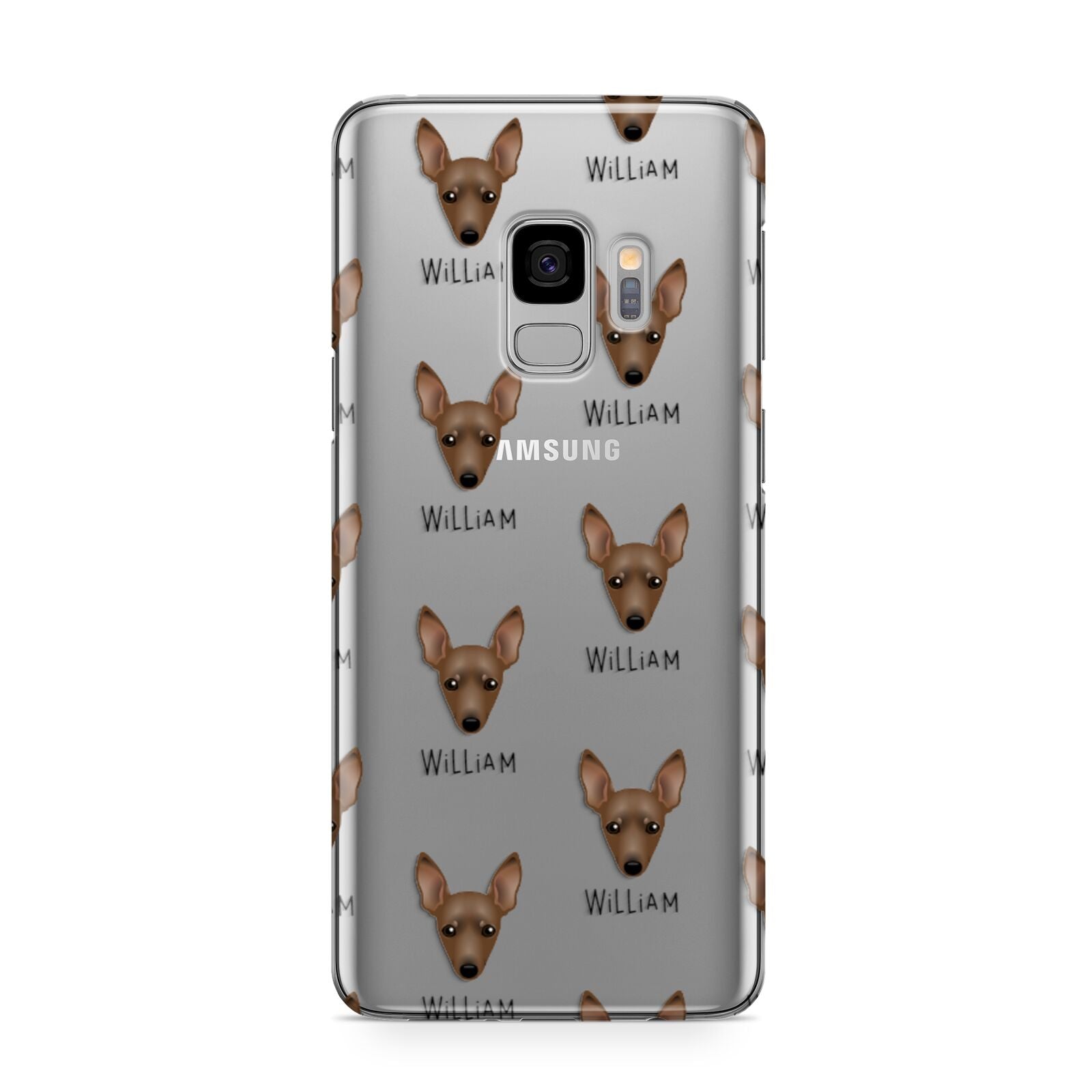 Miniature Pinscher Icon with Name Samsung Galaxy S9 Case