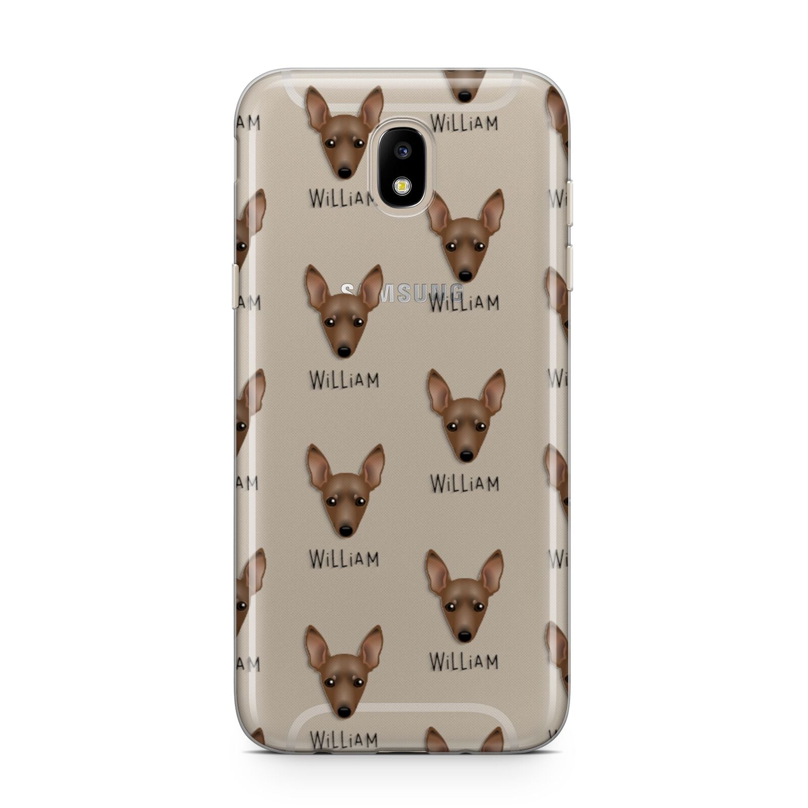 Miniature Pinscher Icon with Name Samsung J5 2017 Case