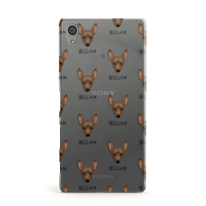 Miniature Pinscher Icon with Name Sony Xperia Case