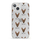Miniature Pinscher Icon with Name iPhone 13 Clear Bumper Case