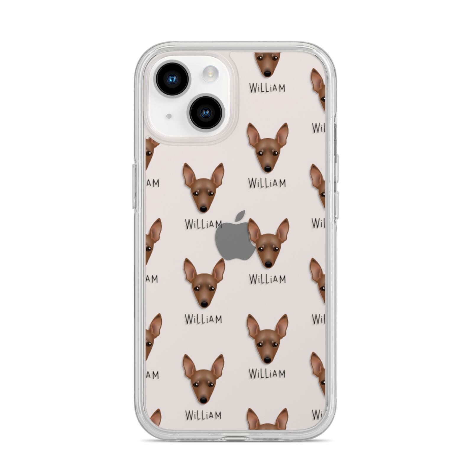 Miniature Pinscher Icon with Name iPhone 14 Clear Tough Case Starlight