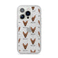 Miniature Pinscher Icon with Name iPhone 14 Pro Glitter Tough Case Silver