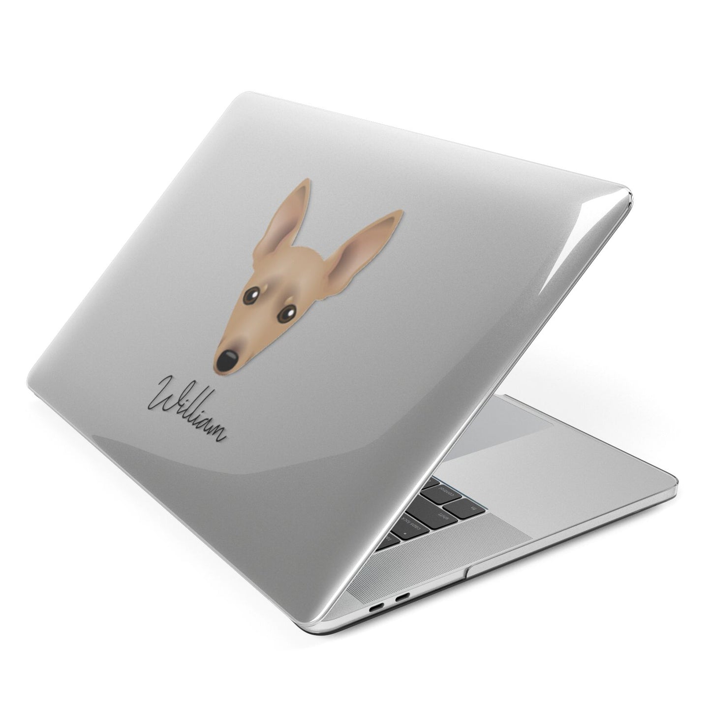 Miniature Pinscher Personalised Apple MacBook Case Side View