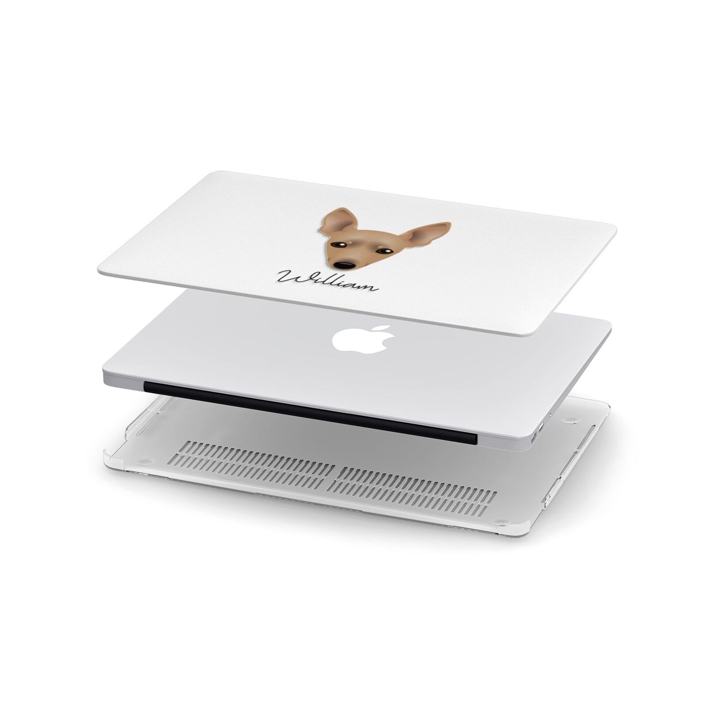 Miniature Pinscher Personalised Apple MacBook Case in Detail