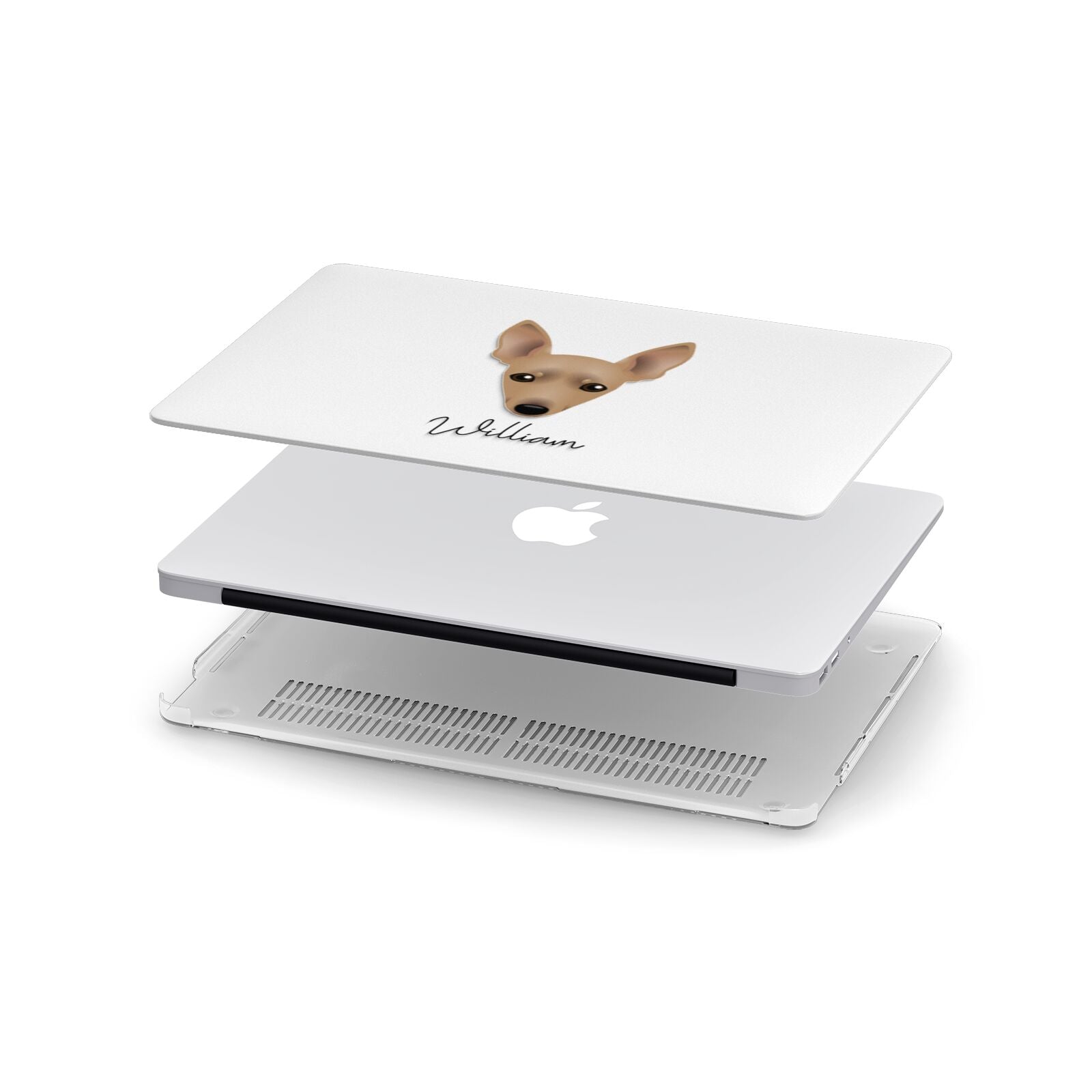 Miniature Pinscher Personalised Apple MacBook Case in Detail