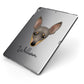 Miniature Pinscher Personalised Apple iPad Case on Grey iPad Side View