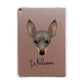Miniature Pinscher Personalised Apple iPad Rose Gold Case