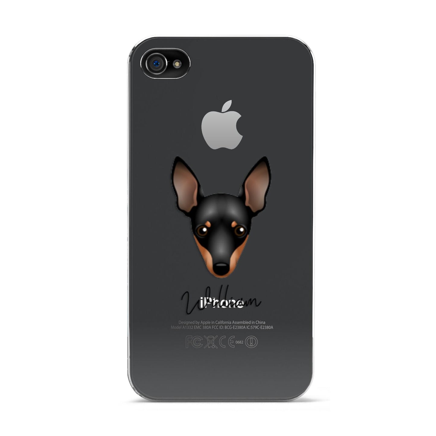 Miniature Pinscher Personalised Apple iPhone 4s Case