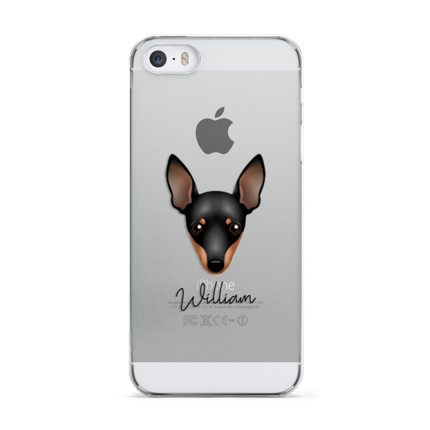 Miniature Pinscher Personalised Apple iPhone 5 Case