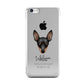 Miniature Pinscher Personalised Apple iPhone 5c Case