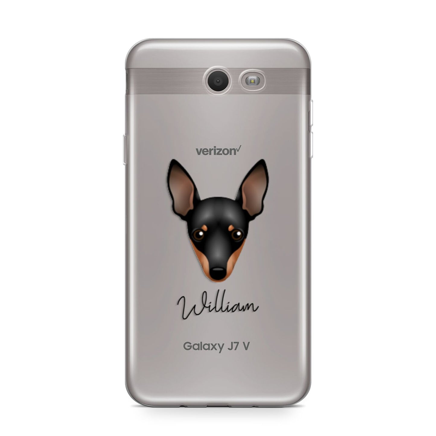 Miniature Pinscher Personalised Samsung Galaxy J7 2017 Case