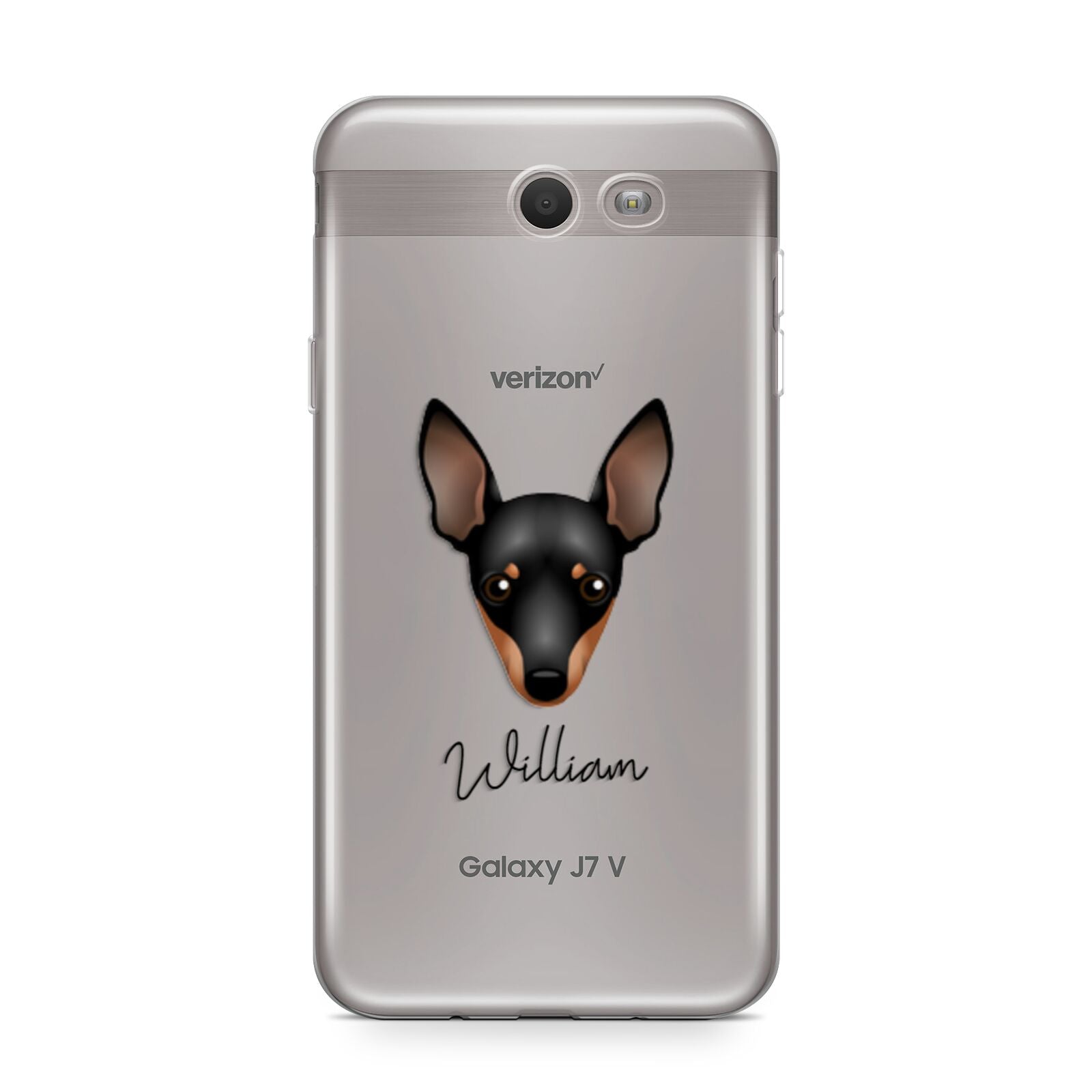 Miniature Pinscher Personalised Samsung Galaxy J7 2017 Case