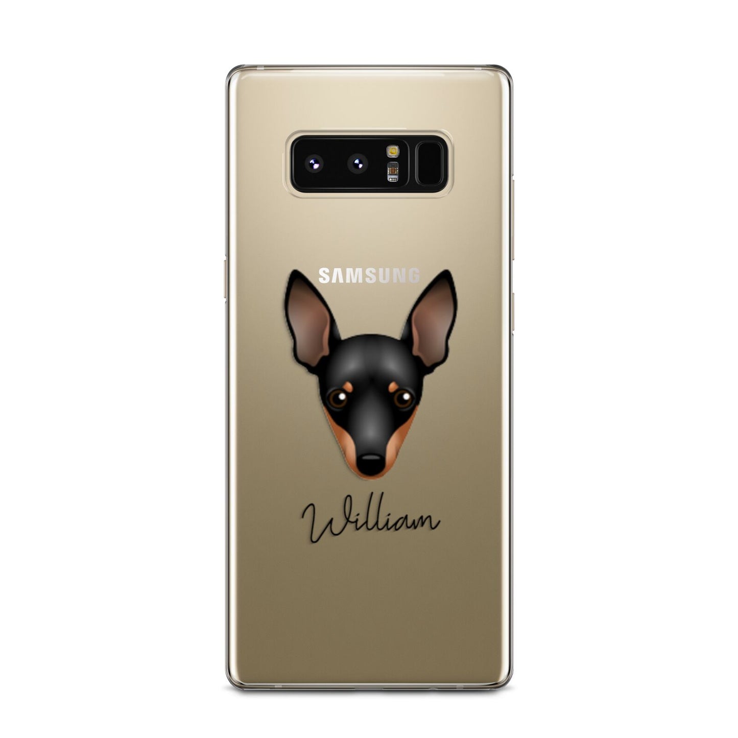 Miniature Pinscher Personalised Samsung Galaxy Note 8 Case