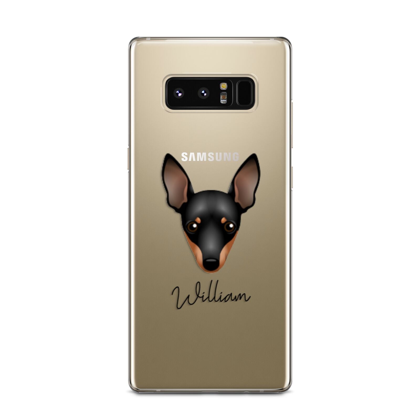 Miniature Pinscher Personalised Samsung Galaxy Note 8 Case