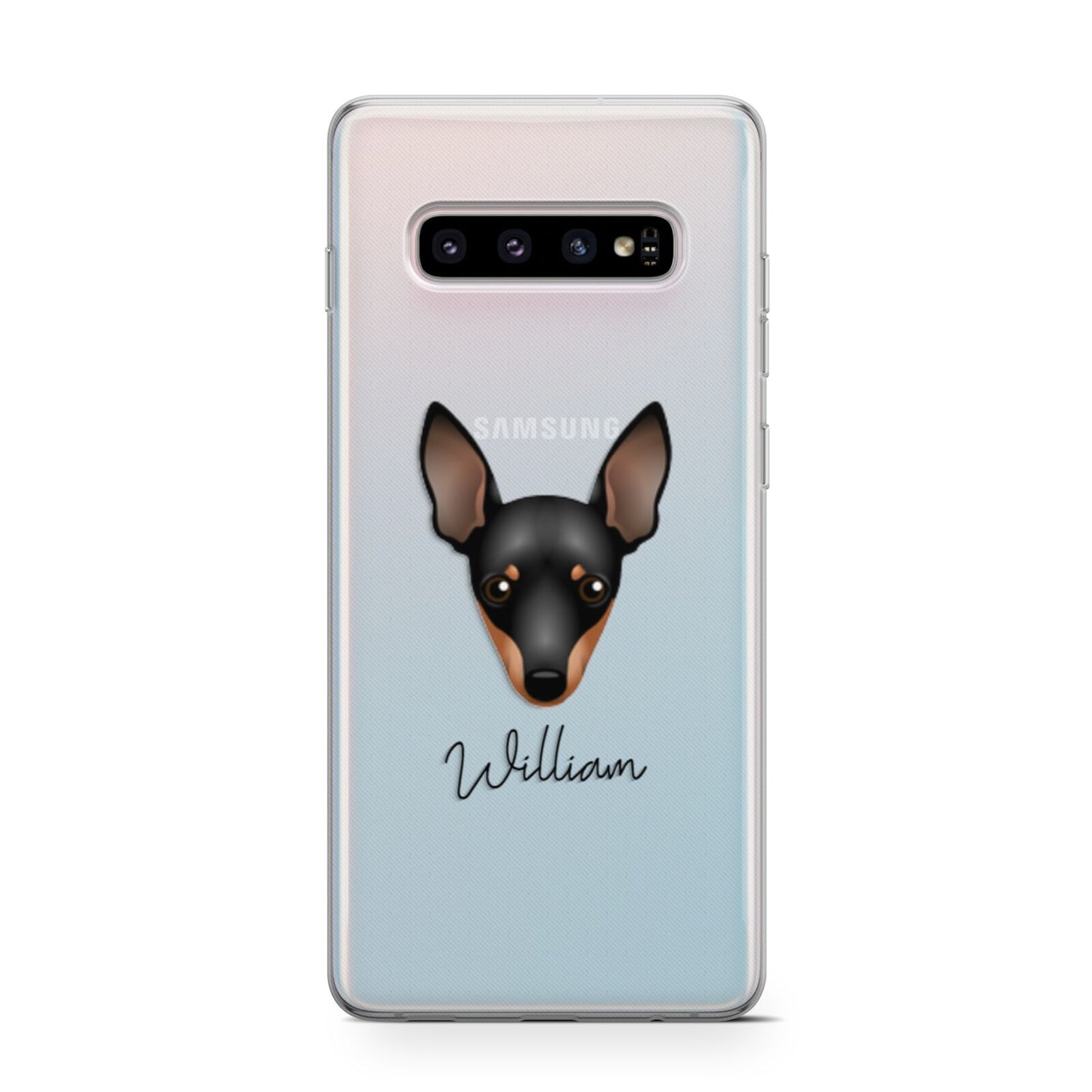 Miniature Pinscher Personalised Samsung Galaxy S10 Case