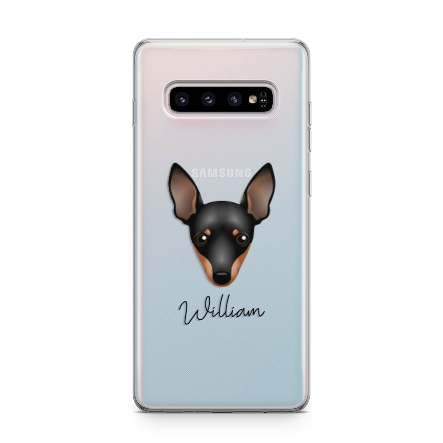 Miniature Pinscher Personalised Samsung Galaxy S10 Plus Case