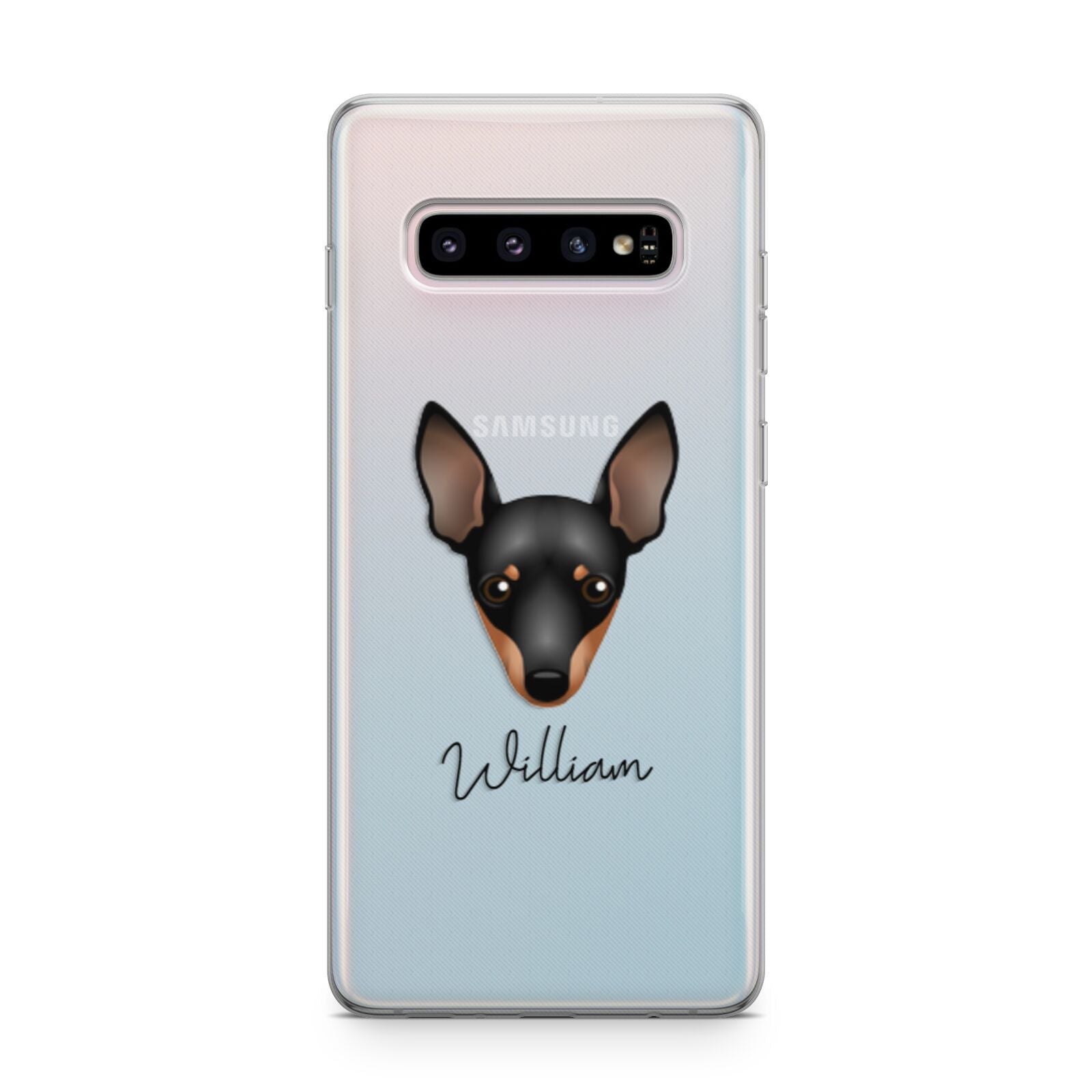 Miniature Pinscher Personalised Samsung Galaxy S10 Plus Case